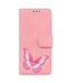 SoFetch Roze Vlinder Bookcase Hoesje voor de Oppo Reno 8 Pro