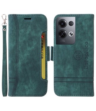 Betopnice Groen Pasjeshouder Bookcase Hoesje Oppo Reno 8 Pro