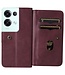SoFetch Bordeaux Rood Portemonnee Modern Bookcase Hoesje voor de Oppo Reno 8 Pro