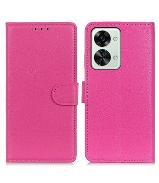 SoFetch Roze Litchee Bookcase Hoesje OnePlus Nord 2T