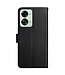 SoFetch SoFetch Zwart Nappa Textuur Bookcase Hoesje voor de OnePlus Nord 2T