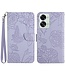 SoFetch SoFetch Lichtpaars Bloemen Vlinder Bookcase Hoesje voor de OnePlus Nord 2T