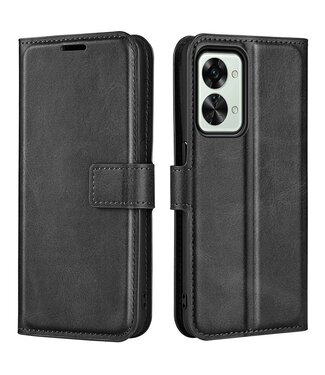 SoFetch Zwart Stijlvol Bookcase Hoesje OnePlus Nord 2T