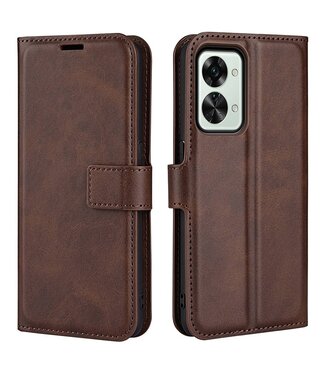 SoFetch Bruin Stijlvol Bookcase Hoesje OnePlus Nord 2T