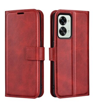 SoFetch Rood Stijlvol Bookcase Hoesje OnePlus Nord 2T
