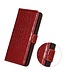SoFetch SoFetch Rood Krokodillen Bookcase Hoesje voor de OnePlus Nord 2T