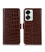 SoFetch SoFetch Bruin Krokodillen Bookcase Hoesje voor de OnePlus Nord 2T