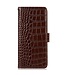 SoFetch SoFetch Bruin Krokodillen Bookcase Hoesje voor de OnePlus Nord 2T