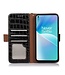 SoFetch SoFetch Zwart Krokodillen Bookcase Hoesje voor de OnePlus Nord 2T