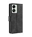 SoFetch SoFetch Zwart Vintage Krokodillen Bookcase Hoesje voor de OnePlus Nord 2T