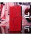 SoFetch SoFetch Rood Geometrisch Bookcase Hoesje voor de OnePlus Nord 2T