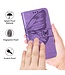 SoFetch SoFetch Paars Vlinder Bookcase Hoesje met Polsbandje voor de OnePlus Nord 2T