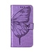 SoFetch SoFetch Paars Vlinder Bookcase Hoesje met Polsbandje voor de OnePlus Nord 2T