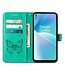SoFetch SoFetch Groen Vlinder Bookcase Hoesje met Polsbandje voor de OnePlus Nord 2T