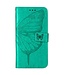 SoFetch SoFetch Groen Vlinder Bookcase Hoesje met Polsbandje voor de OnePlus Nord 2T