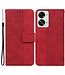 SoFetch SoFetch Rood Geometrisch Bookcase Hoesje met Polsbandje voor de OnePlus Nord 2T