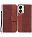 SoFetch SoFetch Bruin Geometrisch Bookcase Hoesje met Polsbandje voor de OnePlus Nord 2T
