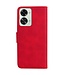 SoFetch SoFetch Rood Krasbestendig Elegant Bookcase Hoesje voor de OnePlus Nord 2T