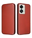 SoFetch SoFetch Oranje Magnetisch Carbon Bookcase Hoesje voor de OnePlus Nord 2T