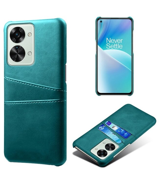 SoFetch SoFetch Groen Pasjeshouder Zakelijk Hybride Hoesje voor de OnePlus Nord 2T