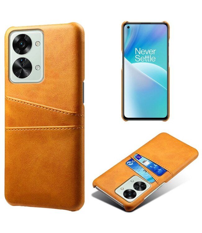 SoFetch SoFetch Oranje Pasjeshouder Zakelijk Hybride Hoesje voor de OnePlus Nord 2T
