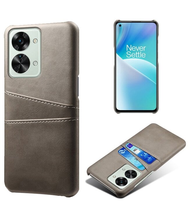 SoFetch SoFetch Grijs Pasjeshouder Zakelijk Hybride Hoesje voor de OnePlus Nord 2T