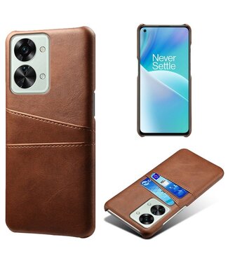 SoFetch Bruin Pasjeshouder Zakelijk Hybride Hoesje OnePlus Nord 2T