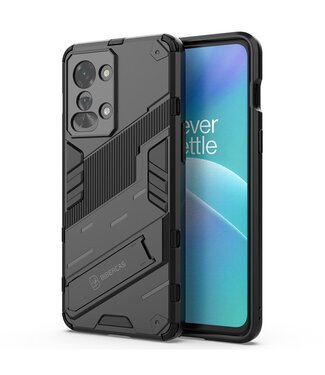 SoFetch Zwart Houder Leger TPU Hoesje OnePlus Nord 2T