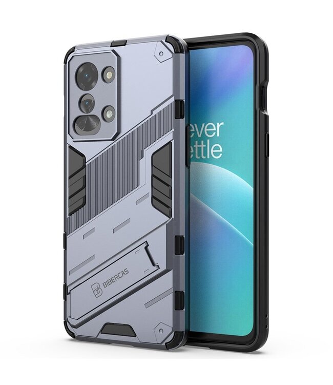 SoFetch SoFetch Donkerblauw Houder Leger TPU Hoesje voor de OnePlus Nord 2T