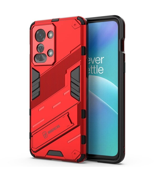 SoFetch SoFetch Rood Houder Leger TPU Hoesje voor de OnePlus Nord 2T