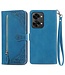 SoFetch SoFetch Blauw Portemonnee Kant Bloem Bookcase Hoesje voor de OnePlus Nord 2T