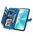 SoFetch SoFetch Blauw Portemonnee Kant Bloem Bookcase Hoesje voor de OnePlus Nord 2T