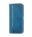 SoFetch SoFetch Blauw Portemonnee Kant Bloem Bookcase Hoesje voor de OnePlus Nord 2T