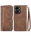 SoFetch SoFetch Bruin Portemonnee Kant Bloem Bookcase Hoesje voor de OnePlus Nord 2T