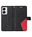 SoFetch SoFetch Zwart Twee kleuren Bookcase Hoesje voor de OnePlus Nord 2T