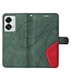 SoFetch SoFetch Groen Twee kleuren Bookcase Hoesje met Polsbandje voor de OnePlus Nord 2T