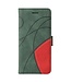 SoFetch SoFetch Groen Twee kleuren Bookcase Hoesje met Polsbandje voor de OnePlus Nord 2T