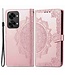 SoFetch SoFetch Rosegoud Mandala Bookcase Hoesje met Polsbandje voor de OnePlus Nord 2T