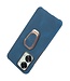 SoFetch SoFetch Blauw Ring Houder Stijlvol Hybride Hoesje voor de OnePlus Nord 2T