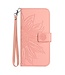 SoFetch SoFetch Lichtroze Zonnebloem Bookcase Hoesje voor de OnePlus Nord 2T