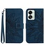 SoFetch SoFetch Donkerblauw Zonnebloem Bookcase Hoesje voor de OnePlus Nord 2T