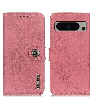 Khazneh Roze Houder Bookcase Hoesje Google Pixel 8 Pro