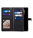 ESEBLE Zwart RFID Kleurrijke blaadjes Wallet Hoesje voor de Google Pixel 8 Pro