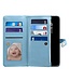 ESEBLE Blauw RFID Kleurrijke blaadjes Wallet Hoesje voor de Google Pixel 8 Pro