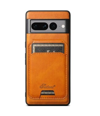 Suteni Oranje Pasjeshouder 2-in-1 Hoesje Google Pixel 8 Pro