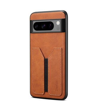 Denior Bruin Pasjeshouder Modern Hybride Hoesje Google Pixel 8 Pro