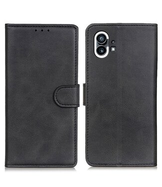 SoFetch Zwart Krasbestendig Bookcase Hoesje Nothing Phone (1)