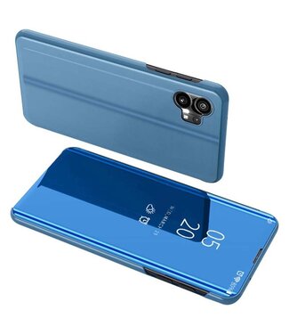 SoFetch Blauw Spiegel Modern Bookcase Hoesje Nothing Phone (1)