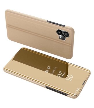 SoFetch Goud Spiegel Modern Bookcase Hoesje Nothing Phone (1)