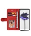 SoFetch Rood Lijnen Bookcase Hoesje met Polsbandje voor de Nothing Phone (1)